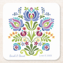 Design violet floral húngaro