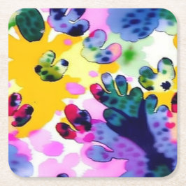 Porta-copo De Papel Quadrado Design vívido colorido