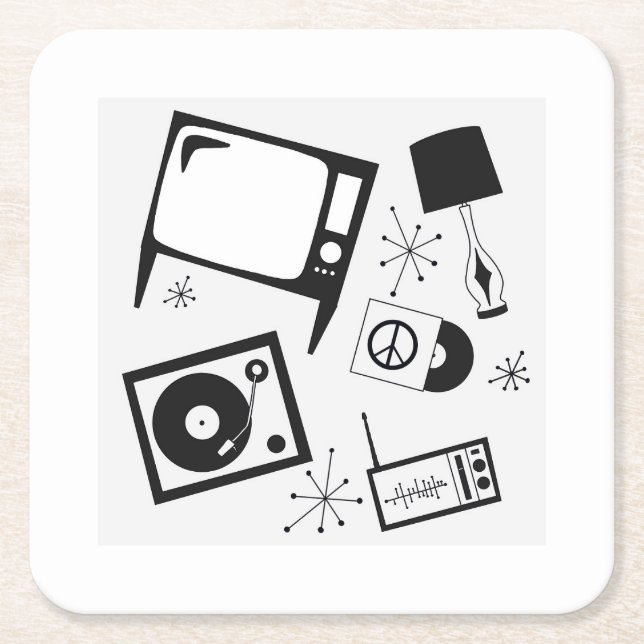 Porta-copo De Papel Quadrado Designs para uso doméstico (Frente)