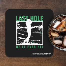 Porta-copo De Papel Quadrado Despedida de Solteiro de Golfe Divertida Último Bu
