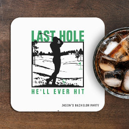 Porta-copo De Papel Quadrado Despedida de Solteiro de Golfe Divertida Último Bu