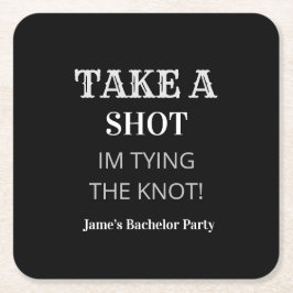 Porta-copo De Papel Quadrado Despedida de solteiro do Groenlândia Negra