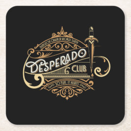 Porta-copo De Papel Quadrado Desperado Club Logo Dungeon Crawler World: Earth