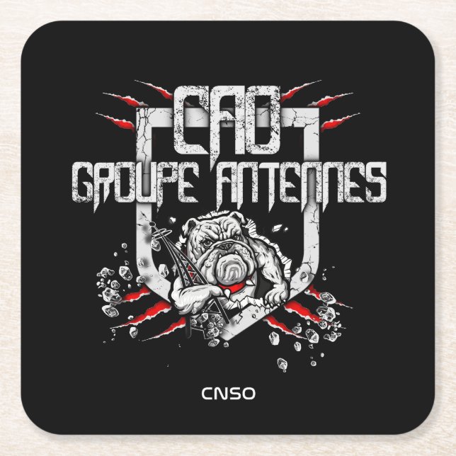 PORTA-COPO DE PAPEL QUADRADO DESSOUS DE VERRE ANTENNES (Frente)