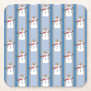 Porta-copo De Papel Quadrado Detetive Snowman, divertido e Rico