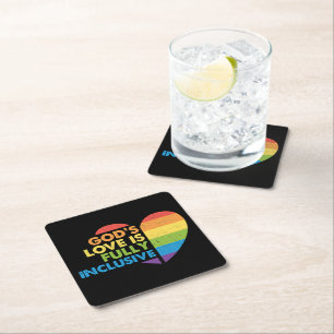 Porta-copo De Papel Quadrado Deus Gay Cristão Lgbt