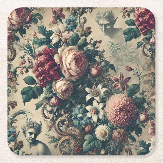 Porta-copo De Papel Quadrado Devils of Dandy – Gothic Victorian (Frente)