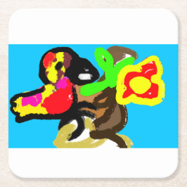 Porta-copo De Papel Quadrado Dia da selva de papagaio