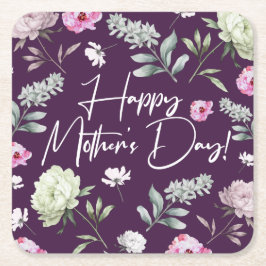 Porta-copo De Papel Quadrado Dia de as mães