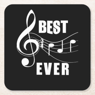 Porta-copo De Papel Quadrado Dia de os pais De Nota De Música Engraçado Do Me