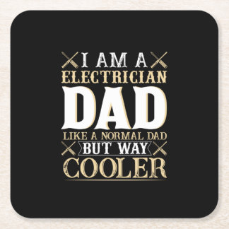 Porta-copo De Papel Quadrado Dia de os pais Eu Sou Um Pai Elétrico