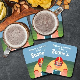 Porta-copo De Papel Quadrado Dia do Jogo Super Fã do Jogador de Futebol