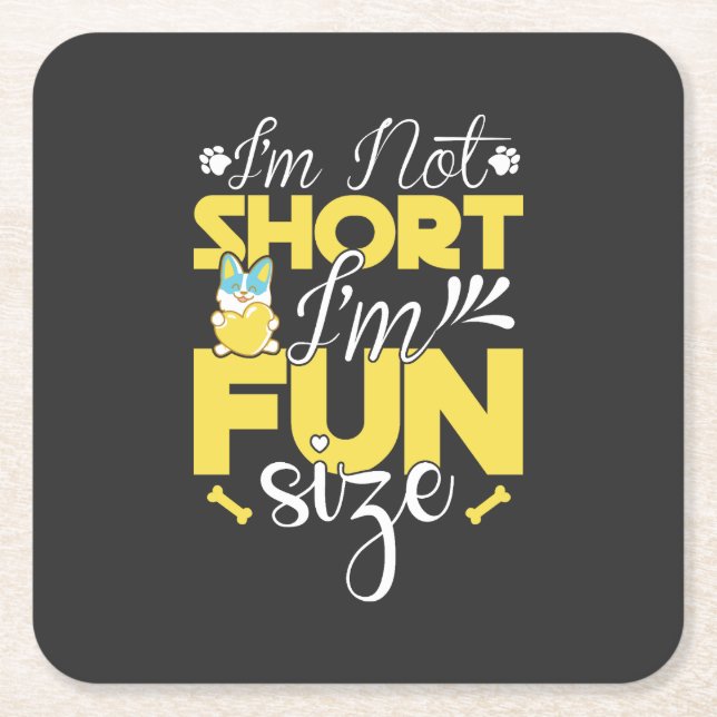 Porta-copo De Papel Quadrado Dia Nacional de Apreciação de Menina Curta (Frente)