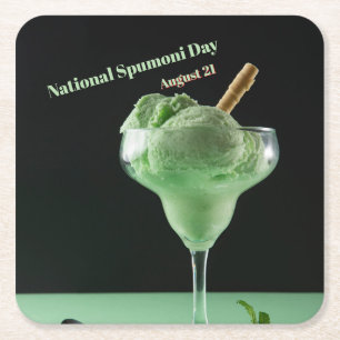 Porta-copo De Papel Quadrado Dia Nacional do Spumoni