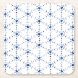 Porta-copo De Papel Quadrado Diamond Snowflake Pattern
