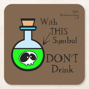 Porta-copo De Papel Quadrado Dica RPG