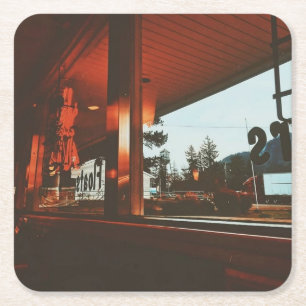 Porta-copo De Papel Quadrado Dinheiro Retro no Noroeste do Pacífico