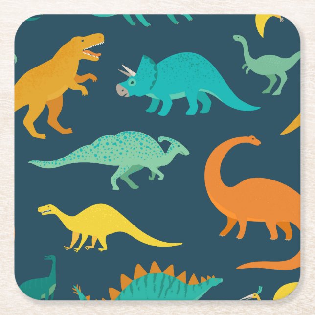Porta-copo De Papel Quadrado Dinossauro Aventura: Carteira de Enfermeiro para C (Frente)