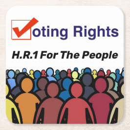 Porta-copo De Papel Quadrado Direitos De Voto RH1 Para A Lei Pessoas