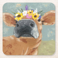 Diversão da fazenda - Vaca com Coroa Flor