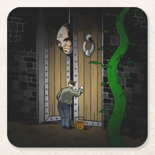 Porta-copo De Papel Quadrado Doce ou Travessura com Jack