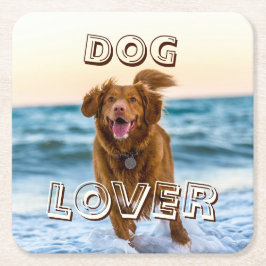 Porta-copo De Papel Quadrado Dog Pet Love Drinks Party Coaster