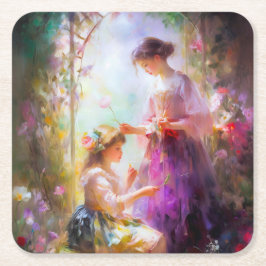 Porta-copo De Papel Quadrado Dois Amigos