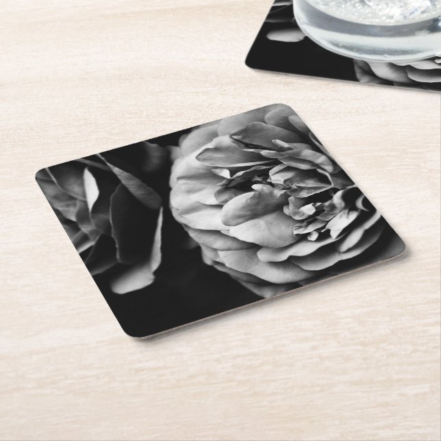 Porta-copo De Papel Quadrado dois rosas (Inclinado)