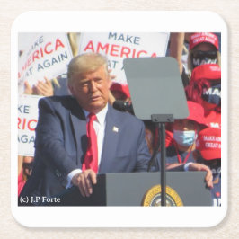 Porta-copo De Papel Quadrado Donald Trump
