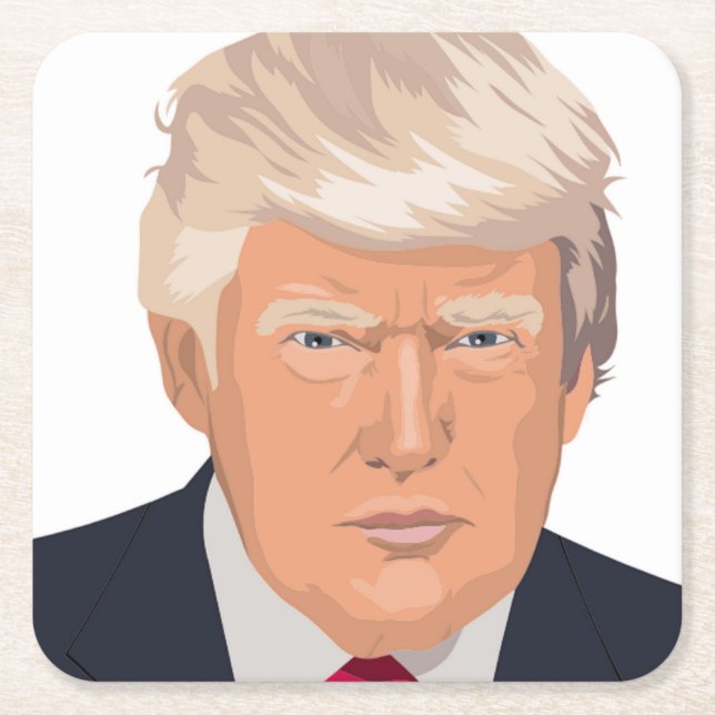 PORTA-COPO DE PAPEL QUADRADO DONALD TRUMP (Frente)
