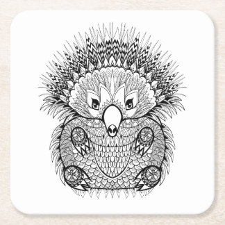 Porta-copo De Papel Quadrado Doodle tirado mão do Echidna