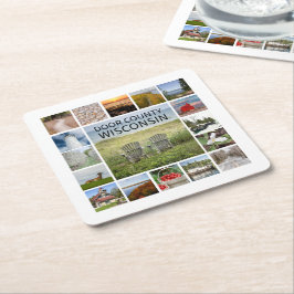 Porta-copo De Papel Quadrado Door County Wisconsin