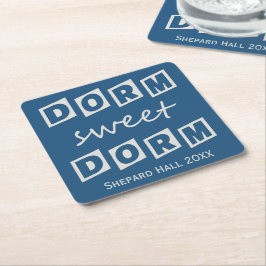 Porta-copo De Papel Quadrado "Dorm Sweet Dorm" portas copos personalizadas do d