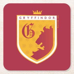 Porta-copo De Papel Quadrado Dourado GRYFFINDOR™ Crest Crowed