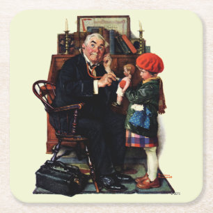 Porta-copo De Papel Quadrado Doutor e a Doll