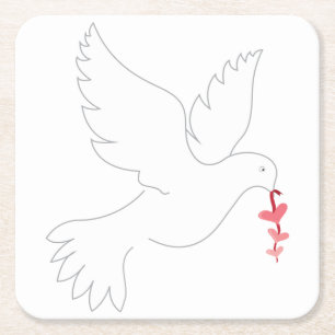 Porta-copo De Papel Quadrado Dove