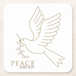 Porta-copo De Papel Quadrado Dove of peace