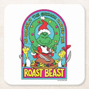 Porta-copo De Papel Quadrado Dr. Seuss Gráfico do Réveillon do Monstro
