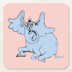 Porta-copo De Papel Quadrado Dr. Seuss Horton e Speck de Poeira