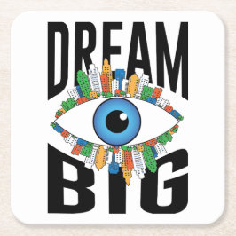 Porta-copo De Papel Quadrado Dream Big