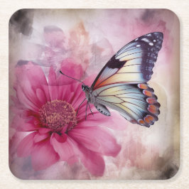 Porta-copo De Papel Quadrado Dreamfly na Canvas Floral