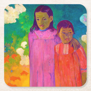 Porta-copo De Papel Quadrado Duas Irmãs, Gauguin
