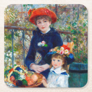 Porta-copo De Papel Quadrado Duas Irmãs, Renoir
