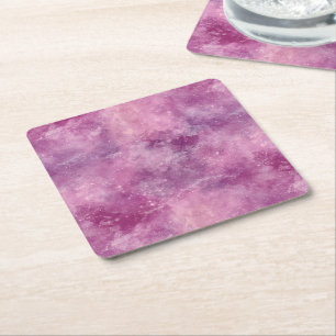 Porta-copo De Papel Quadrado Dusk Rosa Galaxy Series Design 2 