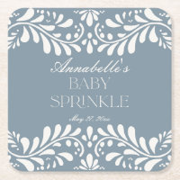 Dusty Blue Talavera Espanhol Fiesta Baby Sprinkle