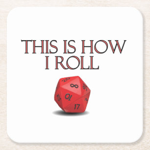 Porta-copo De Papel Quadrado É Assim Que Eu Rolo Um Engraçado Dice RPG