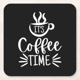 Porta-copo De Papel Quadrado É hora do café