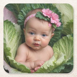 Porta-copo De Papel Quadrado É uma garota