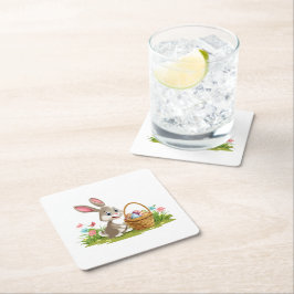 Porta-copo De Papel Quadrado Easter bunny