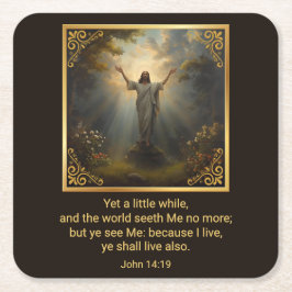 Porta-copo De Papel Quadrado Easter Resurrection Religious